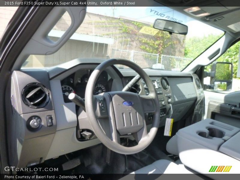 Oxford White / Steel 2015 Ford F350 Super Duty XL Super Cab 4x4 Utility