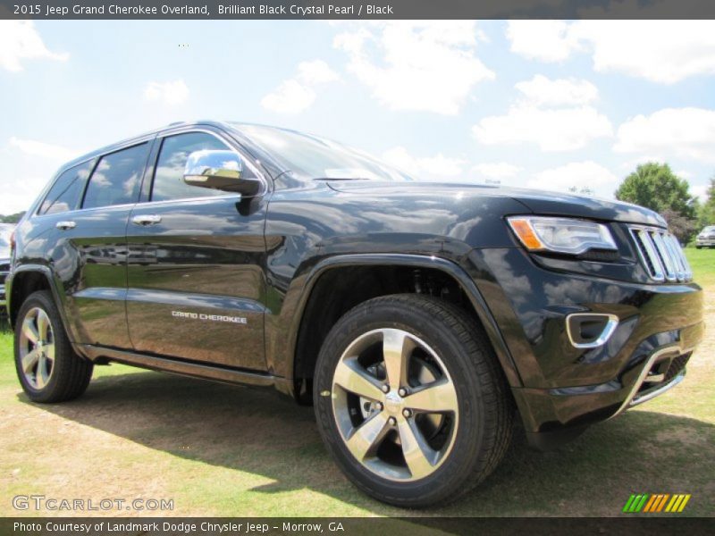 Brilliant Black Crystal Pearl / Black 2015 Jeep Grand Cherokee Overland