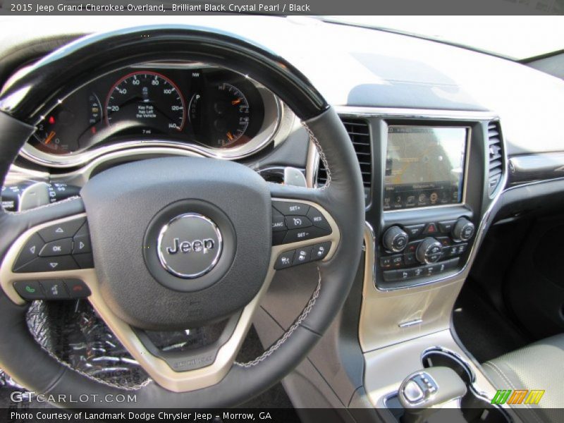Brilliant Black Crystal Pearl / Black 2015 Jeep Grand Cherokee Overland