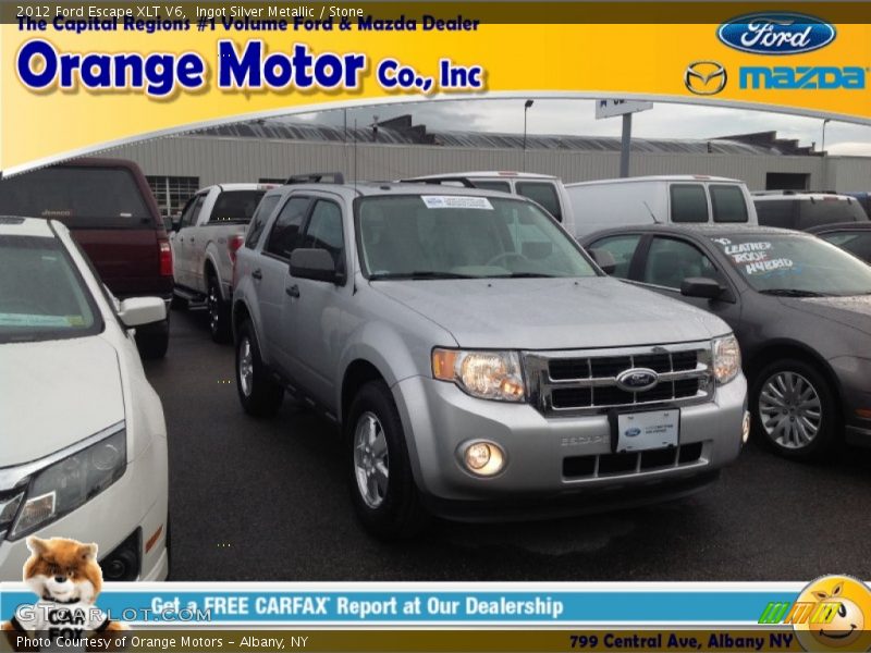 Ingot Silver Metallic / Stone 2012 Ford Escape XLT V6