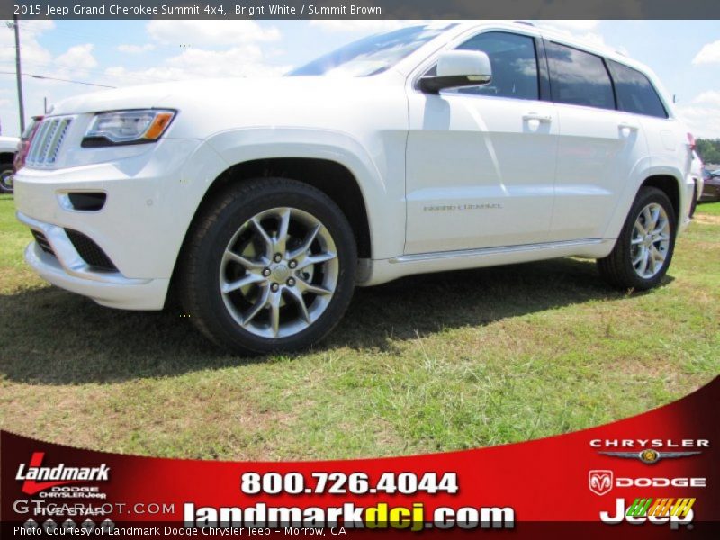 Bright White / Summit Brown 2015 Jeep Grand Cherokee Summit 4x4