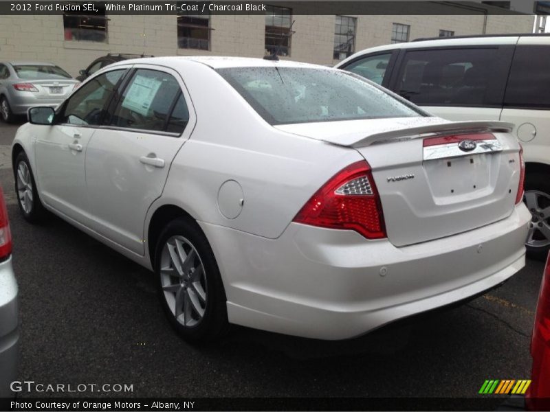 White Platinum Tri-Coat / Charcoal Black 2012 Ford Fusion SEL