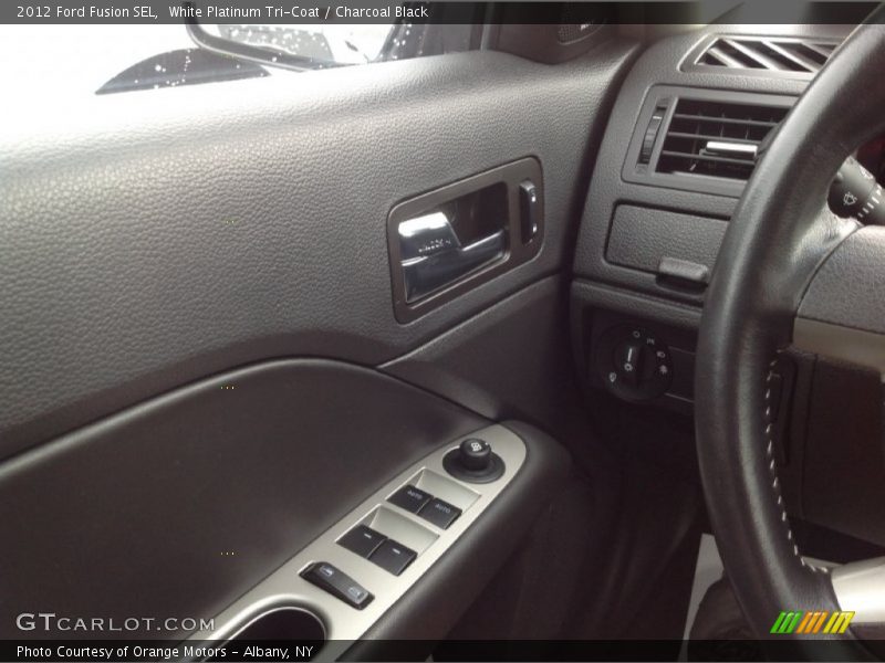 White Platinum Tri-Coat / Charcoal Black 2012 Ford Fusion SEL