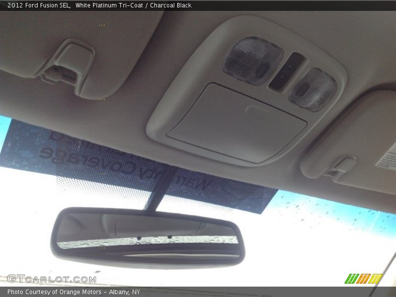 White Platinum Tri-Coat / Charcoal Black 2012 Ford Fusion SEL