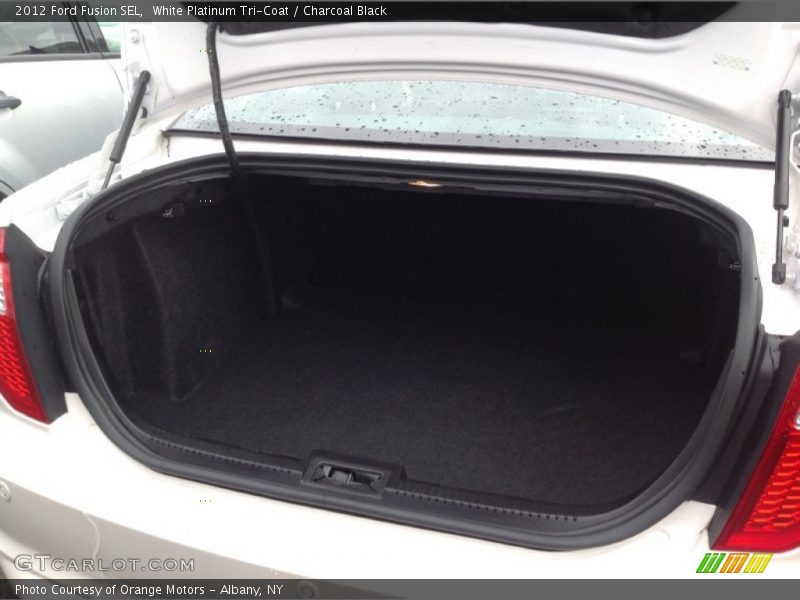 White Platinum Tri-Coat / Charcoal Black 2012 Ford Fusion SEL