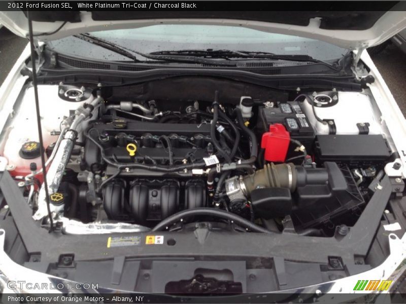 White Platinum Tri-Coat / Charcoal Black 2012 Ford Fusion SEL