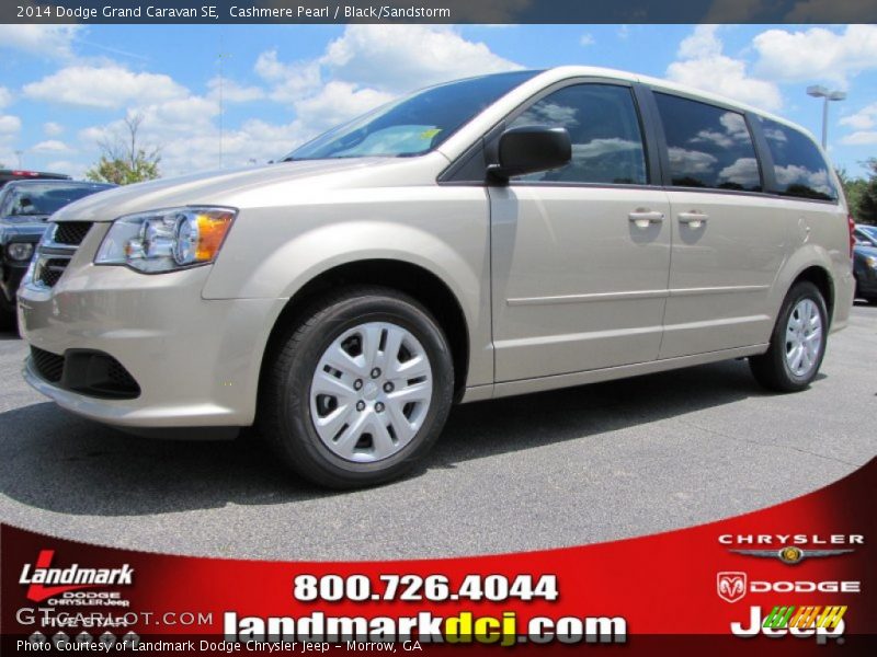 Cashmere Pearl / Black/Sandstorm 2014 Dodge Grand Caravan SE
