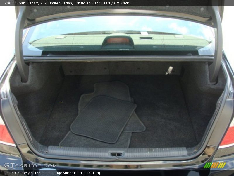 Obsidian Black Pearl / Off Black 2008 Subaru Legacy 2.5i Limited Sedan