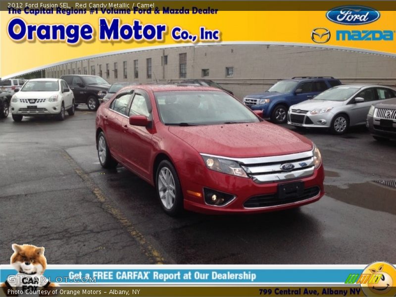 Red Candy Metallic / Camel 2012 Ford Fusion SEL