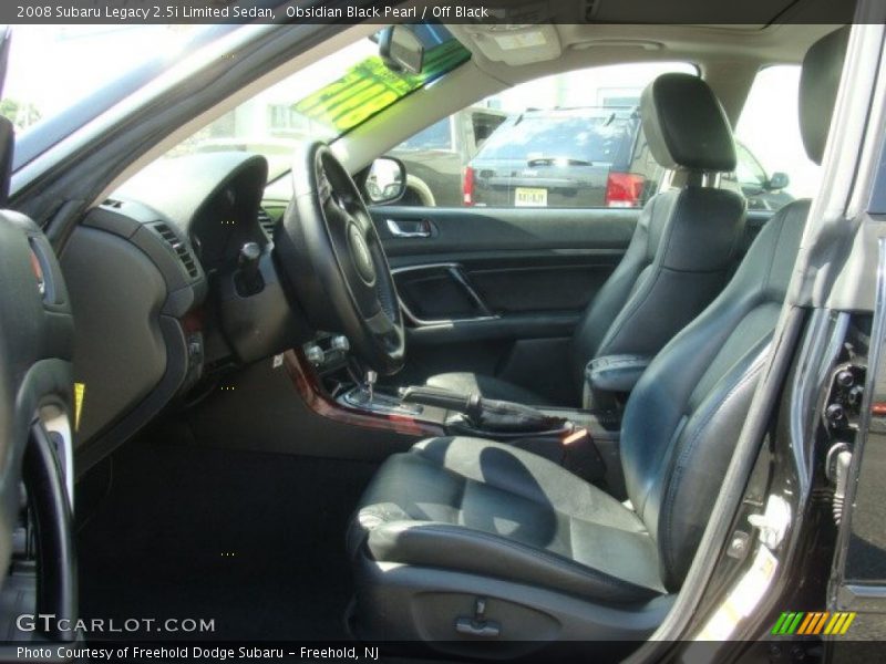 Obsidian Black Pearl / Off Black 2008 Subaru Legacy 2.5i Limited Sedan