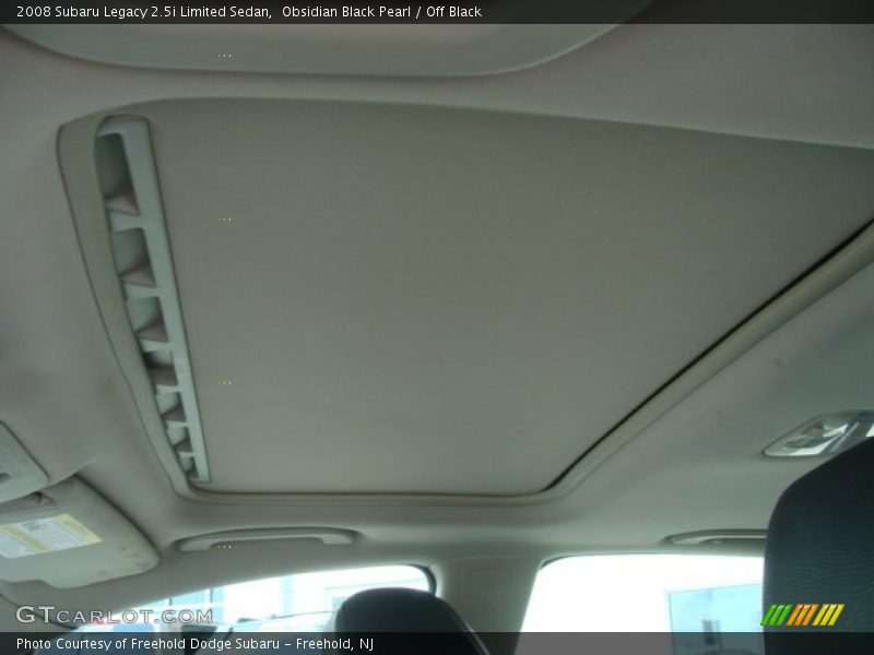 Obsidian Black Pearl / Off Black 2008 Subaru Legacy 2.5i Limited Sedan