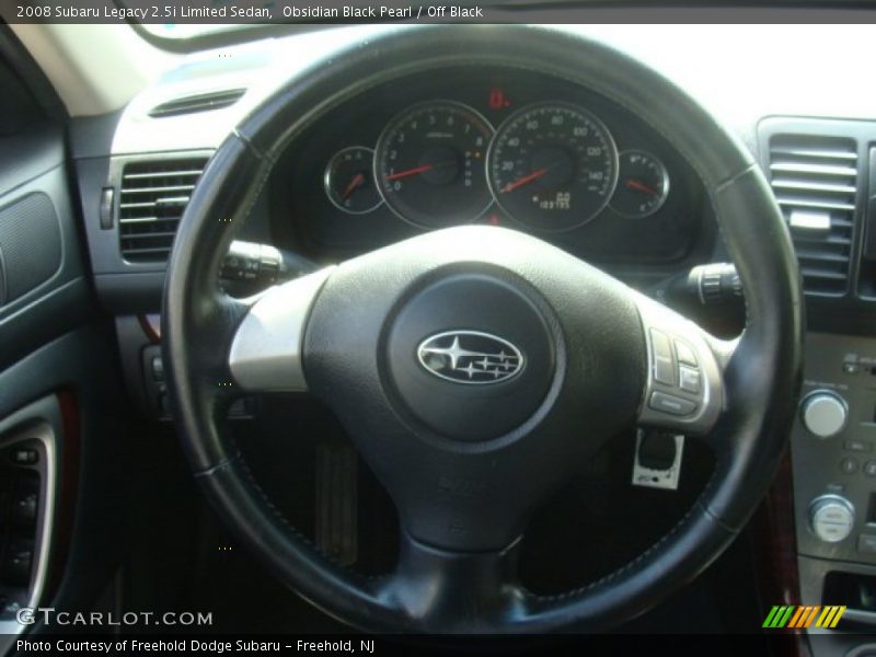 Obsidian Black Pearl / Off Black 2008 Subaru Legacy 2.5i Limited Sedan