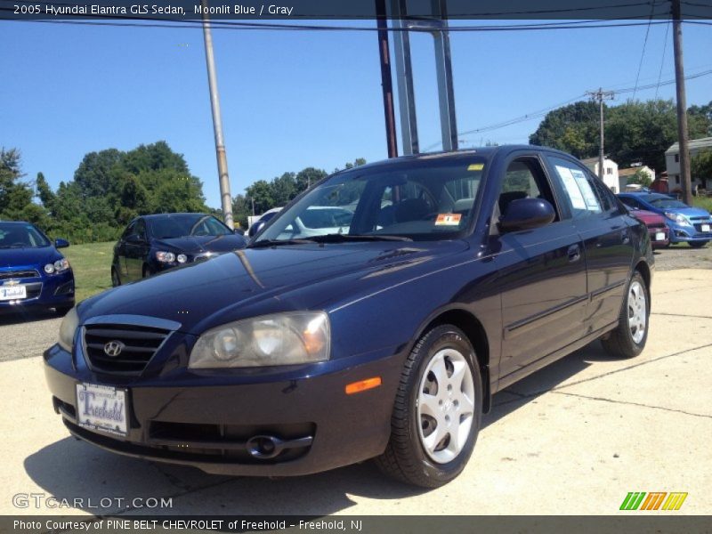 Moonlit Blue / Gray 2005 Hyundai Elantra GLS Sedan