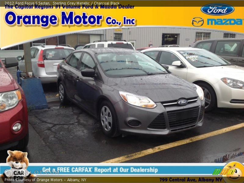 Sterling Grey Metallic / Charcoal Black 2012 Ford Focus S Sedan