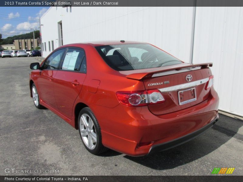 Hot Lava / Dark Charcoal 2013 Toyota Corolla S Special Edition