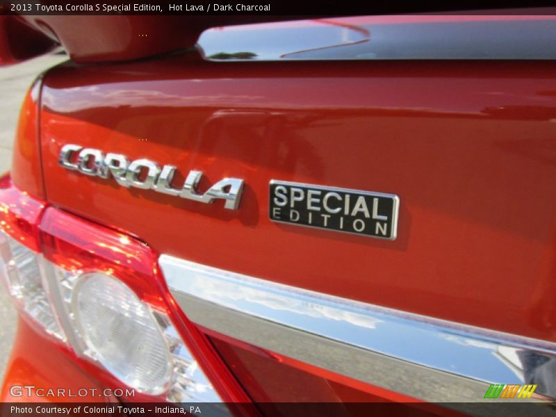 Hot Lava / Dark Charcoal 2013 Toyota Corolla S Special Edition