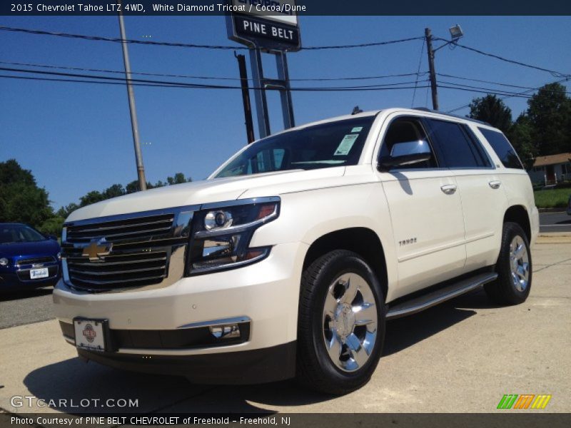 White Diamond Tricoat / Cocoa/Dune 2015 Chevrolet Tahoe LTZ 4WD