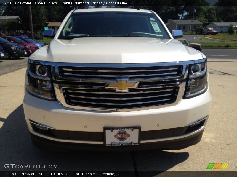 White Diamond Tricoat / Cocoa/Dune 2015 Chevrolet Tahoe LTZ 4WD