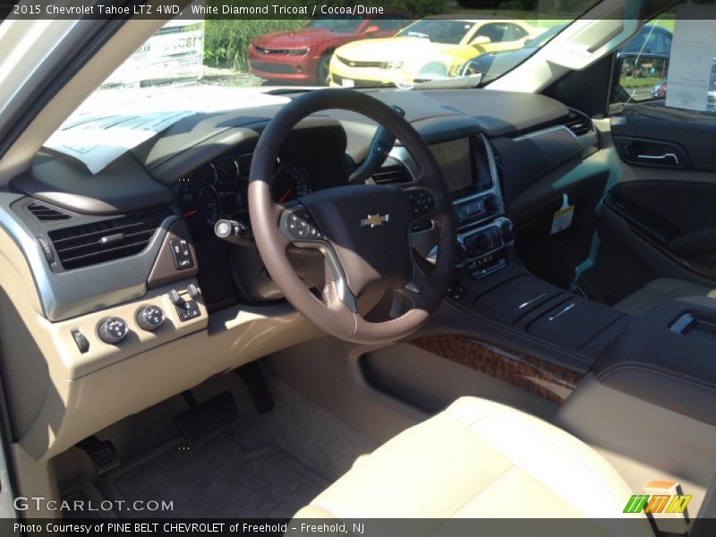 White Diamond Tricoat / Cocoa/Dune 2015 Chevrolet Tahoe LTZ 4WD