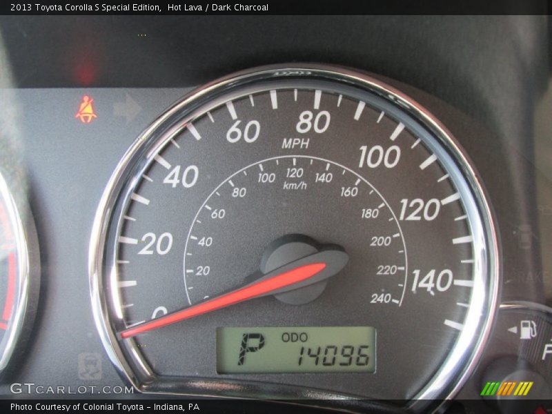 Hot Lava / Dark Charcoal 2013 Toyota Corolla S Special Edition