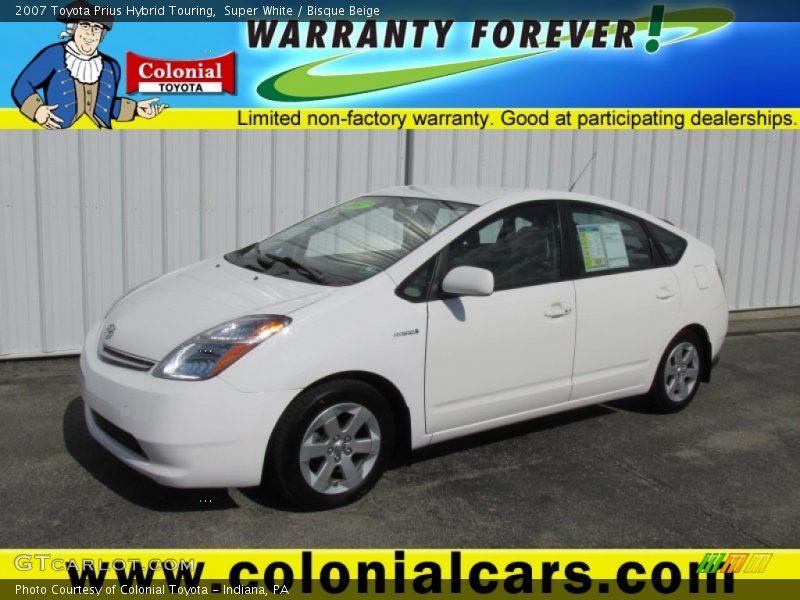 Super White / Bisque Beige 2007 Toyota Prius Hybrid Touring