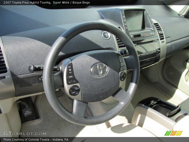 Super White / Bisque Beige 2007 Toyota Prius Hybrid Touring