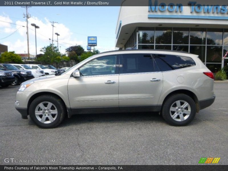 Gold Mist Metallic / Ebony/Ebony 2011 Chevrolet Traverse LT