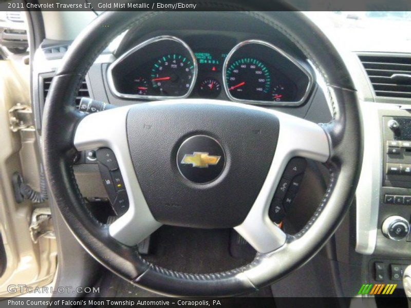 Gold Mist Metallic / Ebony/Ebony 2011 Chevrolet Traverse LT