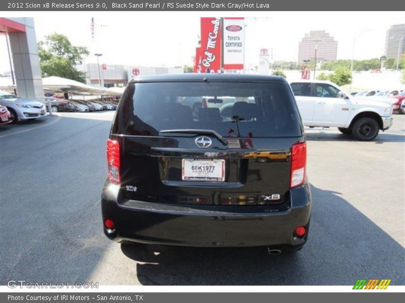 Black Sand Pearl / RS Suede Style Dark Gray/Hot Lava 2012 Scion xB Release Series 9.0