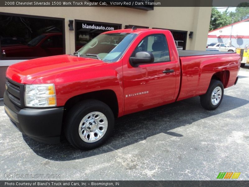 Victory Red / Dark Titanium 2008 Chevrolet Silverado 1500 Work Truck Regular Cab