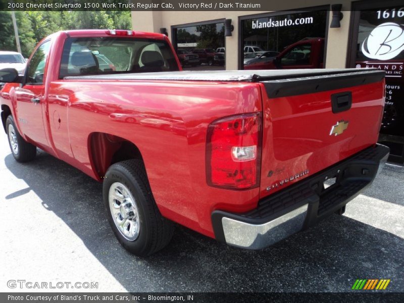 Victory Red / Dark Titanium 2008 Chevrolet Silverado 1500 Work Truck Regular Cab