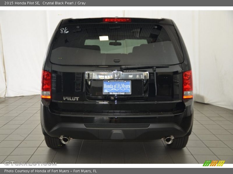 Crystal Black Pearl / Gray 2015 Honda Pilot SE