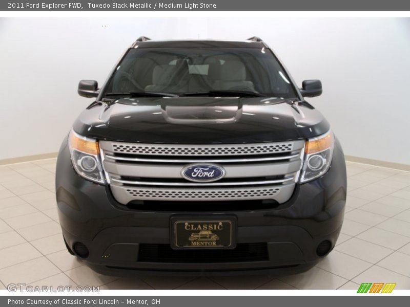 Tuxedo Black Metallic / Medium Light Stone 2011 Ford Explorer FWD