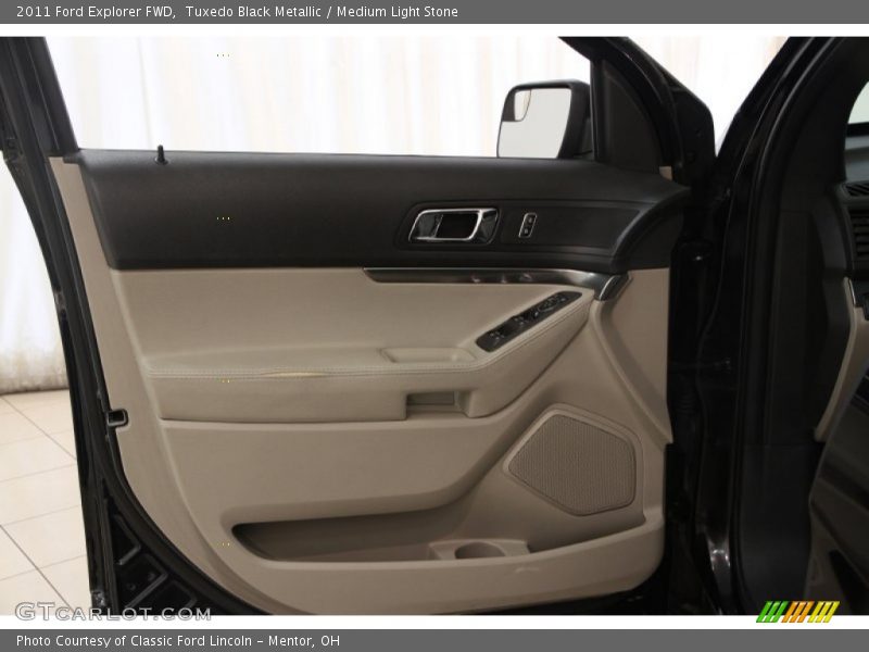 Tuxedo Black Metallic / Medium Light Stone 2011 Ford Explorer FWD
