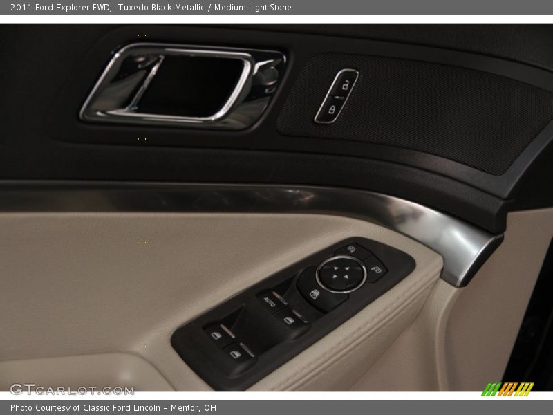 Tuxedo Black Metallic / Medium Light Stone 2011 Ford Explorer FWD