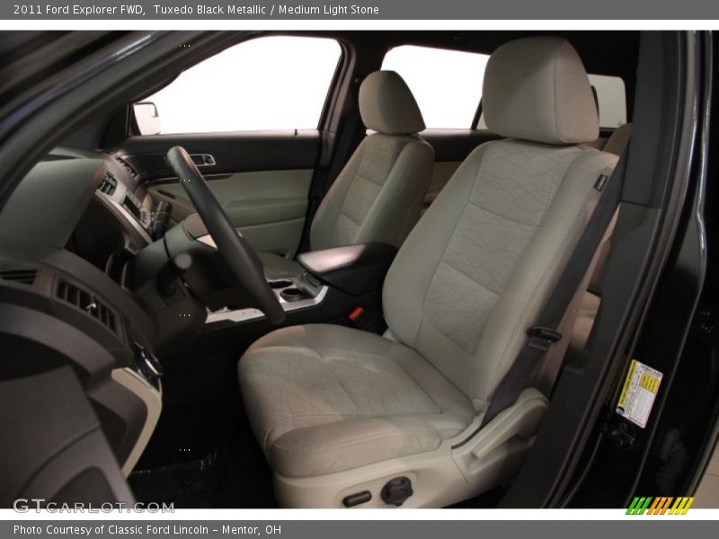 Tuxedo Black Metallic / Medium Light Stone 2011 Ford Explorer FWD
