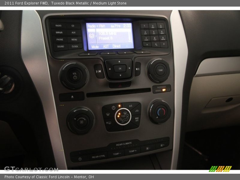 Tuxedo Black Metallic / Medium Light Stone 2011 Ford Explorer FWD