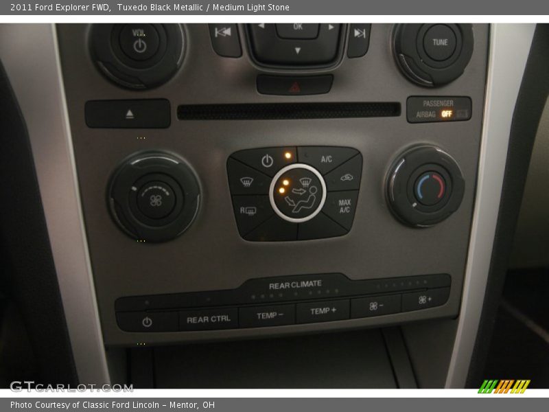 Tuxedo Black Metallic / Medium Light Stone 2011 Ford Explorer FWD