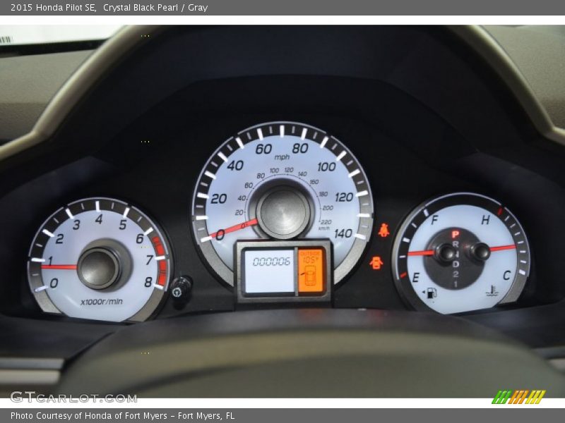 Crystal Black Pearl / Gray 2015 Honda Pilot SE