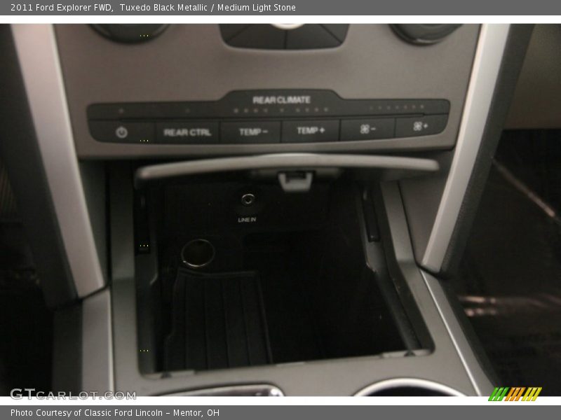Tuxedo Black Metallic / Medium Light Stone 2011 Ford Explorer FWD