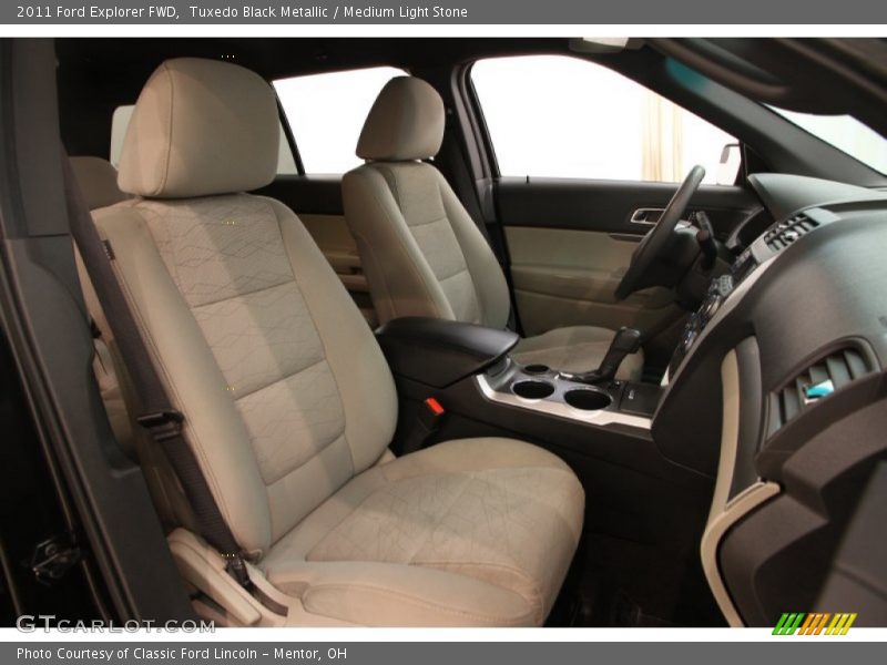 Tuxedo Black Metallic / Medium Light Stone 2011 Ford Explorer FWD