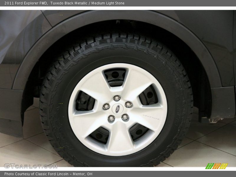 Tuxedo Black Metallic / Medium Light Stone 2011 Ford Explorer FWD
