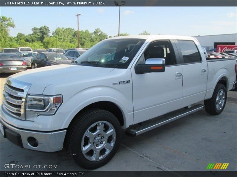 White Platinum / Black 2014 Ford F150 Lariat SuperCrew