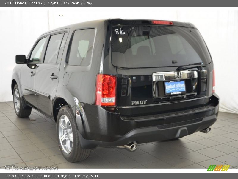 Crystal Black Pearl / Gray 2015 Honda Pilot EX-L