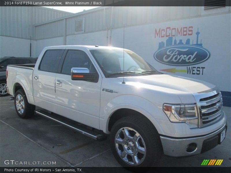 White Platinum / Black 2014 Ford F150 Lariat SuperCrew