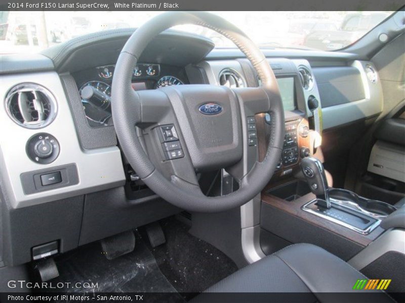 White Platinum / Black 2014 Ford F150 Lariat SuperCrew
