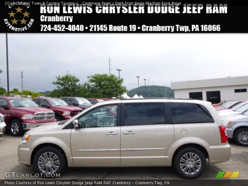 Cashmere Pearl / Dark Frost Beige/Medium Frost Beige 2014 Chrysler Town & Country Touring-L