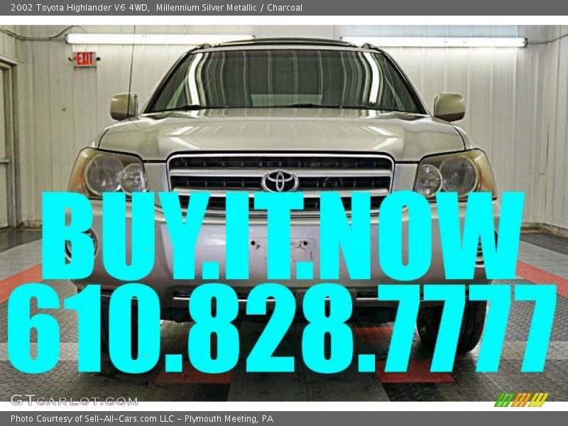 Millennium Silver Metallic / Charcoal 2002 Toyota Highlander V6 4WD