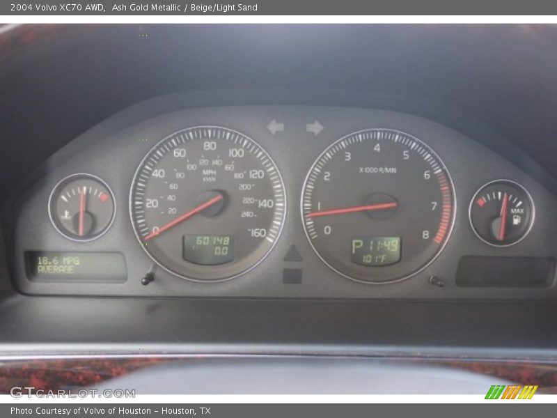 Ash Gold Metallic / Beige/Light Sand 2004 Volvo XC70 AWD