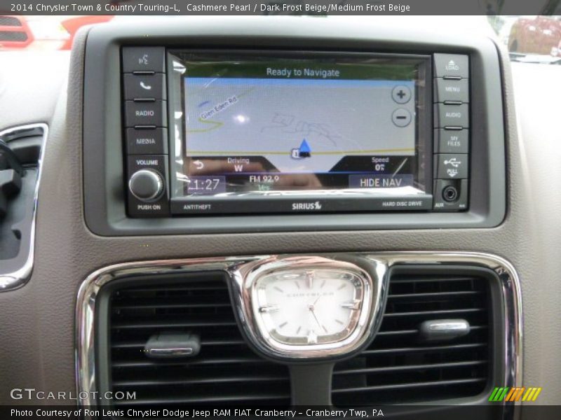 Cashmere Pearl / Dark Frost Beige/Medium Frost Beige 2014 Chrysler Town & Country Touring-L
